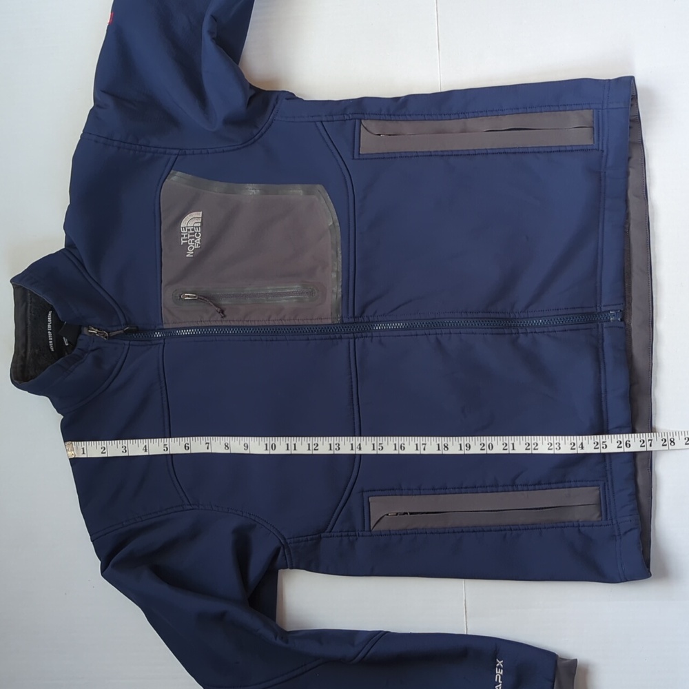 The North Face Apex Polartec Summit Series Jacket MEDIUM Blue Gray Pockets - Picture 15 of 16